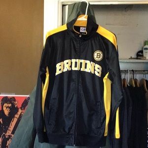 Boston Bruins NHL track jacket. Men’s Medium. Black and Yellow.